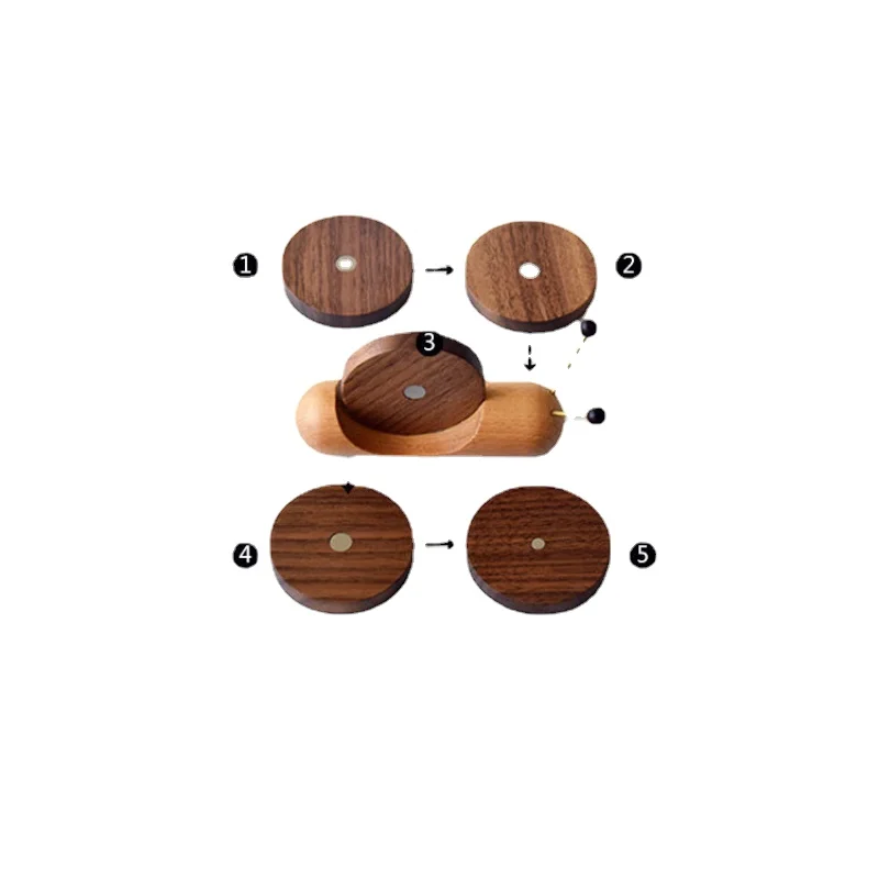 Set Wood Cup Mat Placemats for Table Snail