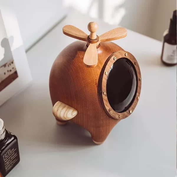 A unique wooden helicopter jewelry box, perfect for storing your treasures while adding a touch of playful elegance to your decor