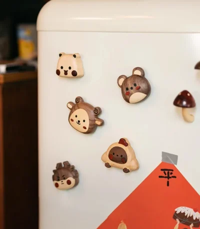 Adorable animal-shaped refrigerator magnets, perfect as gifts for children