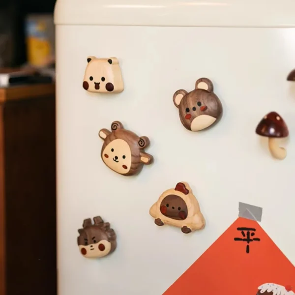 Adorable animal-shaped refrigerator magnets, perfect as gifts for children