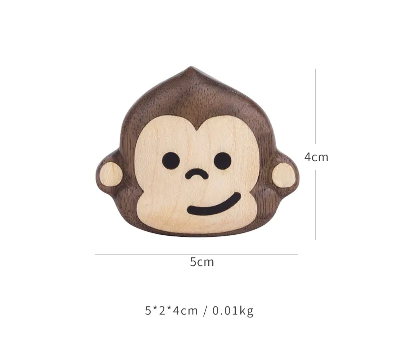 Cute Wood Monkey Fridge Magnet