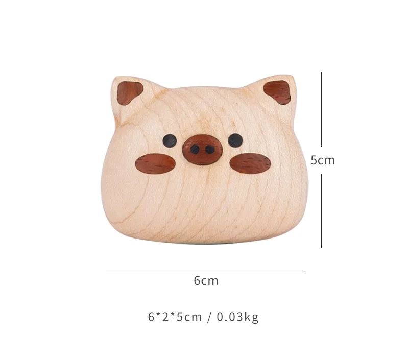 Cute Wood piggy Fridge Magnet