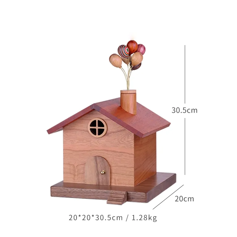 This large, floating house-shaped wooden piggy bank is both cute and practical