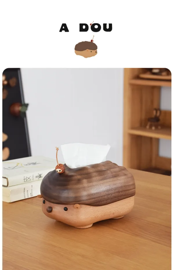 A delightful gift, this hedgehog-shaped tissue box is both functional and decorative