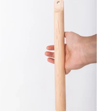 Durable natural wood rolling pin for professional and home cooks