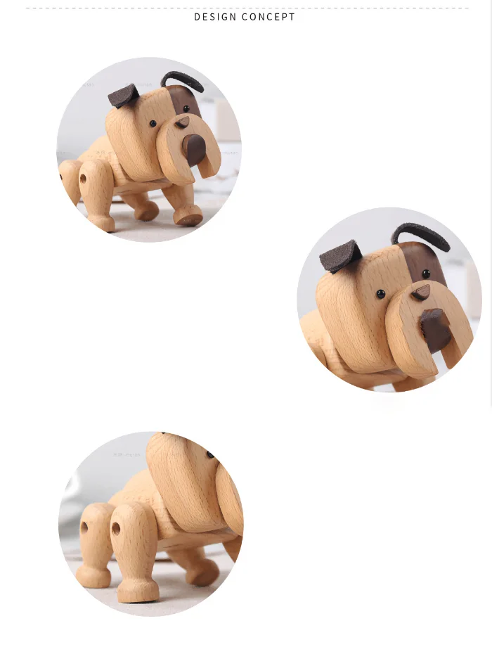 Creative gift idea featuring a wooden English bulldog