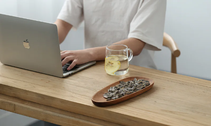 Stylish wooden serving plates with an irregular shape design