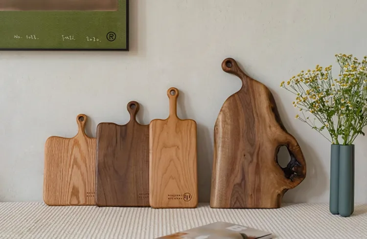 Rectangular Wooden Cutting Board with Handle