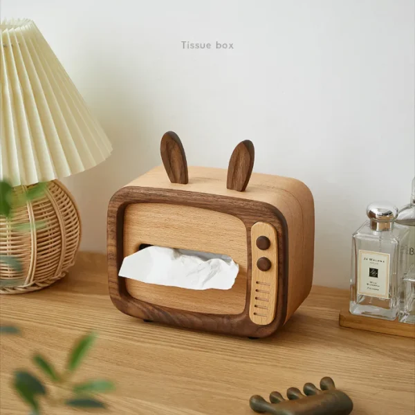 Creative rabbit-shaped tissue box in a TV design, perfect for home decor