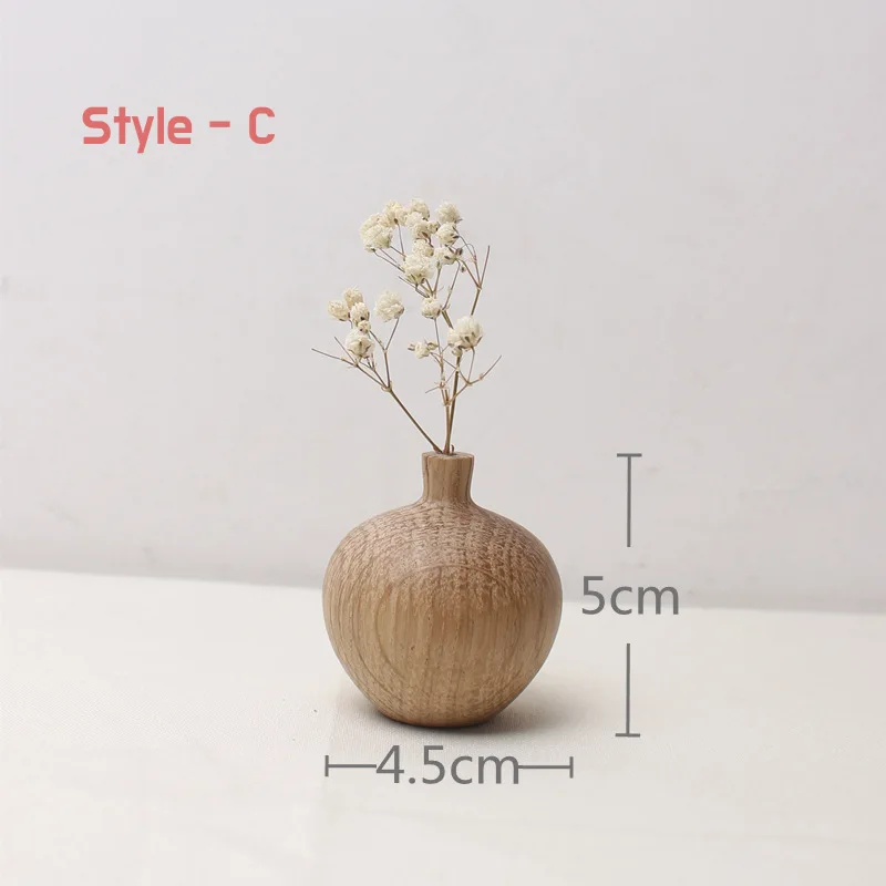 Small Wooden Vase (Style C)