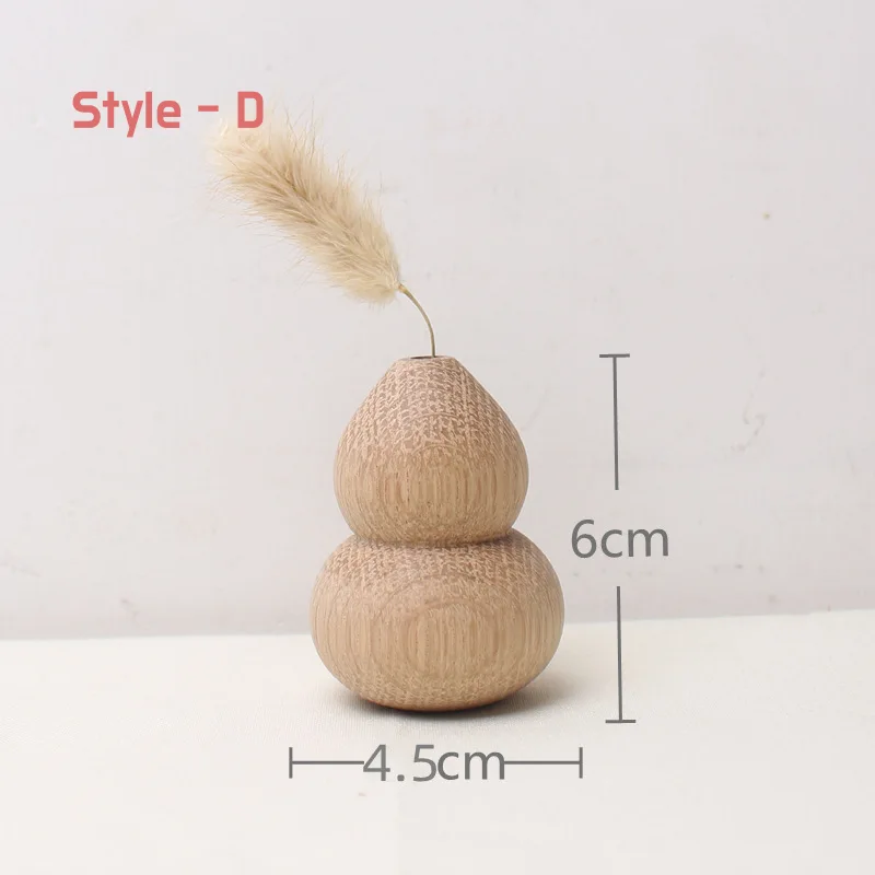 Small Wooden Vase (Style D)