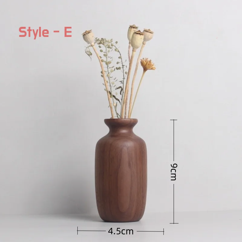 Small Wooden Vase (Style E)