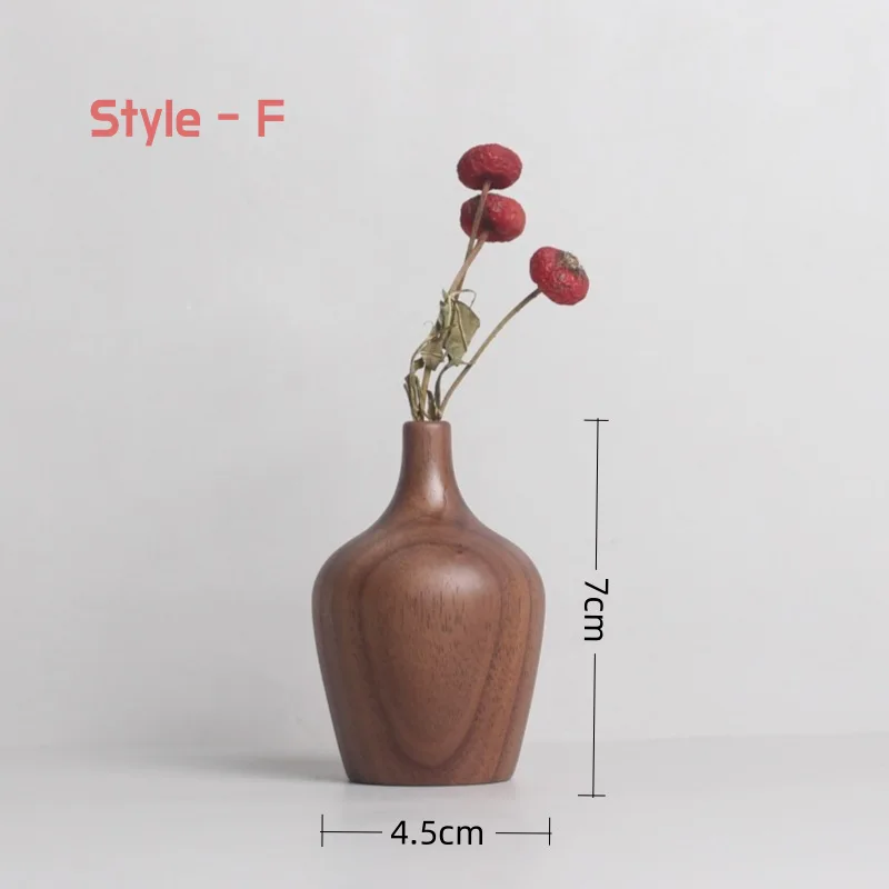 Small Wooden Vase (Style F)