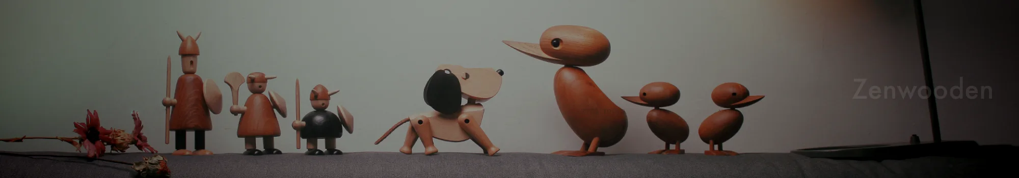 Wooden Figurines Category Background